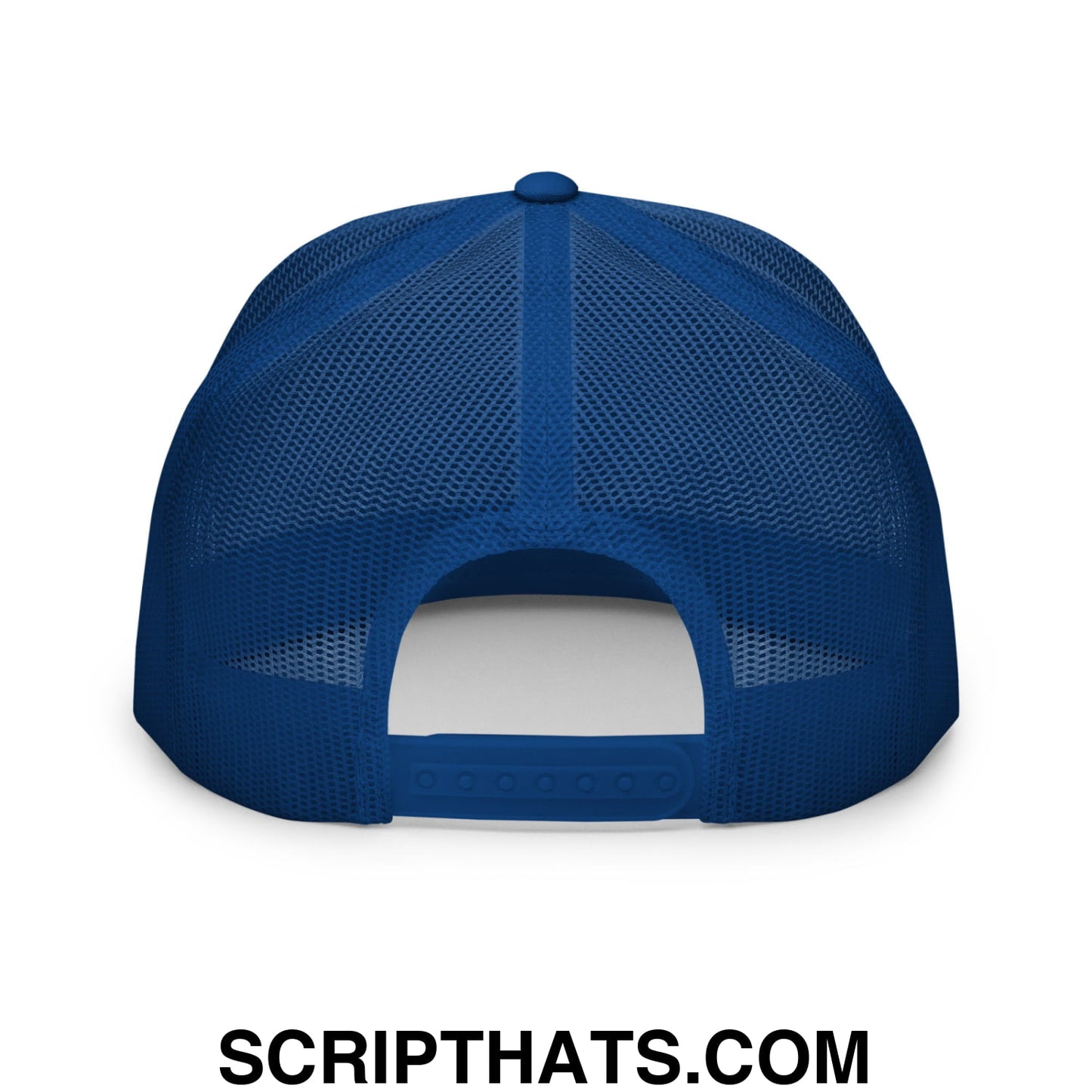Poundin' Natties Rollin' Fatties Embroidered Flat Brim Bill Mesh Trucker Hat Royal White Royal