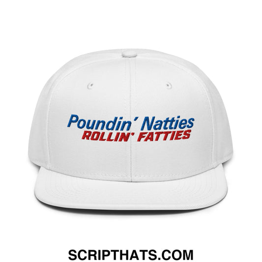 Poundin' Natties Rollin' Fatties Embroidered Flat Brim Bill Snapback Hat Default Title