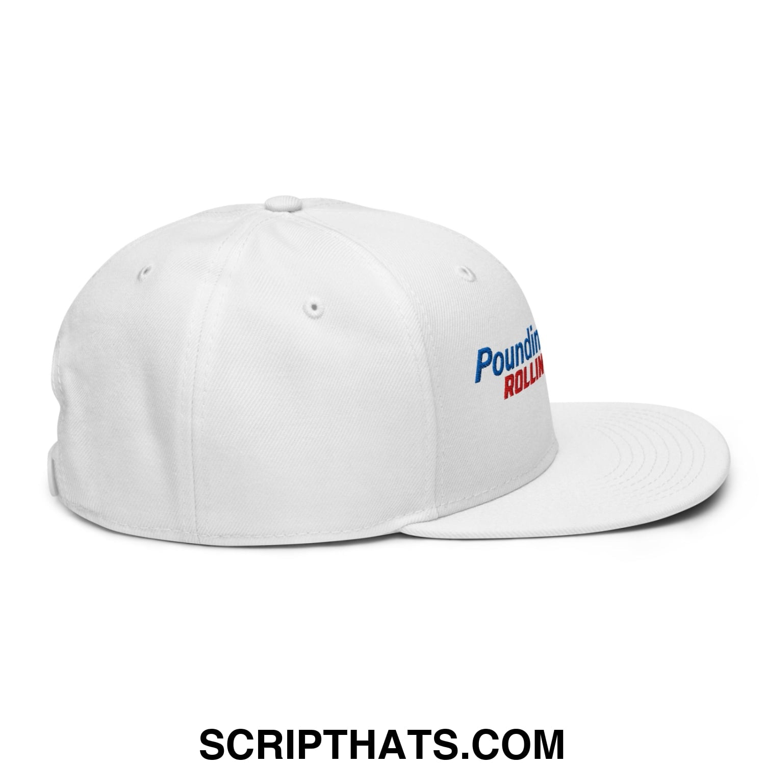 Poundin' Natties Rollin' Fatties Embroidered Flat Brim Bill Snapback Hat Default Title