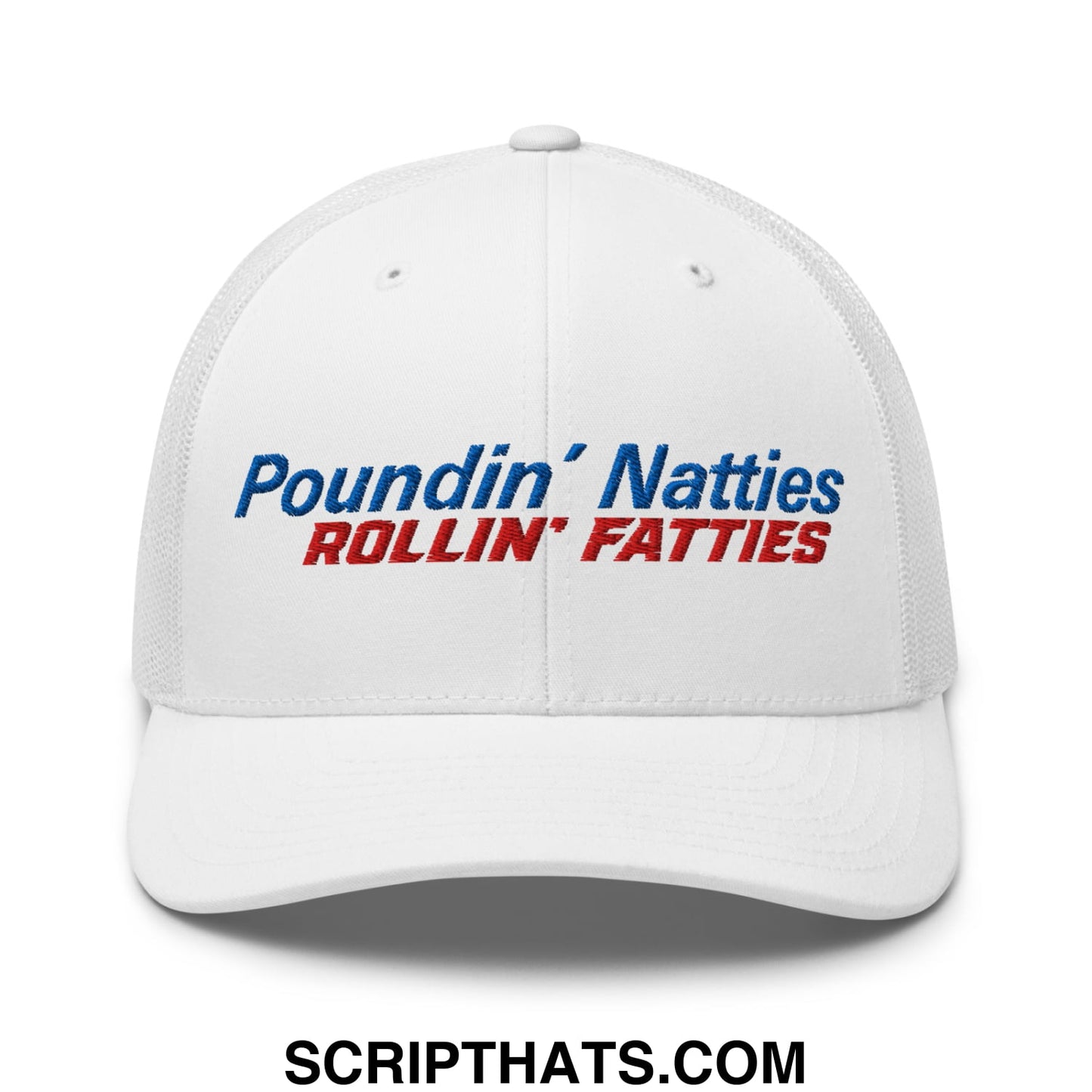 Poundin' Natties Rollin' Fatties Embroidered Mesh Trucker Hat Default Title