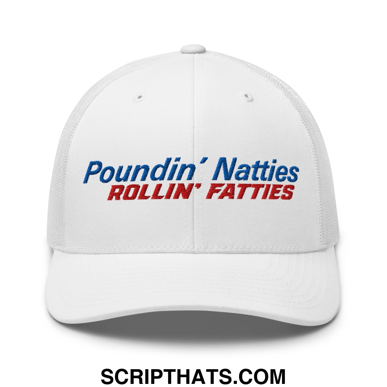 Poundin' Natties Rollin' Fatties Embroidered Mesh Trucker Hat Default Title
