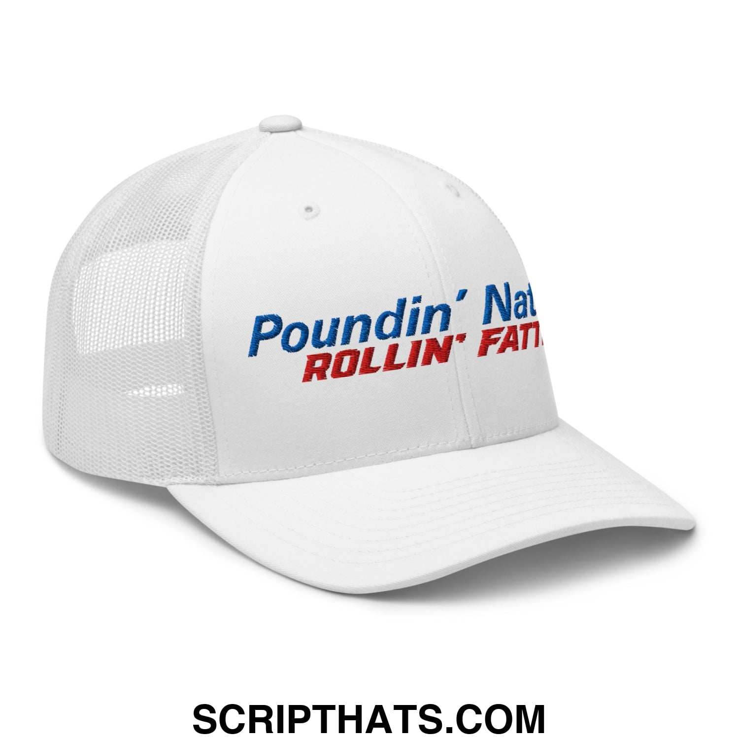 Poundin' Natties Rollin' Fatties Embroidered Mesh Trucker Hat Default Title