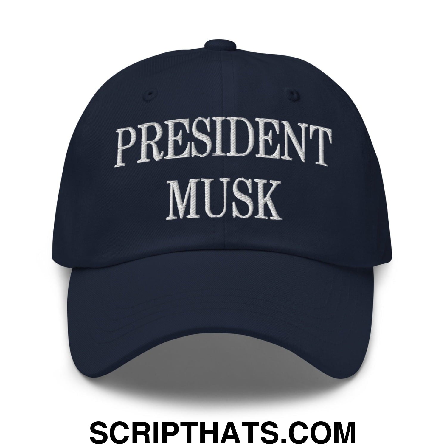 President Musk Embroidered Dad Hat Navy