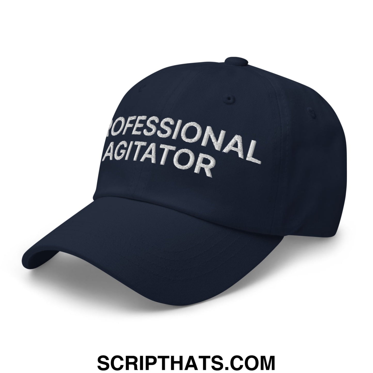 Professional Agitator Embroidered Unstructured Dad Hat Navy