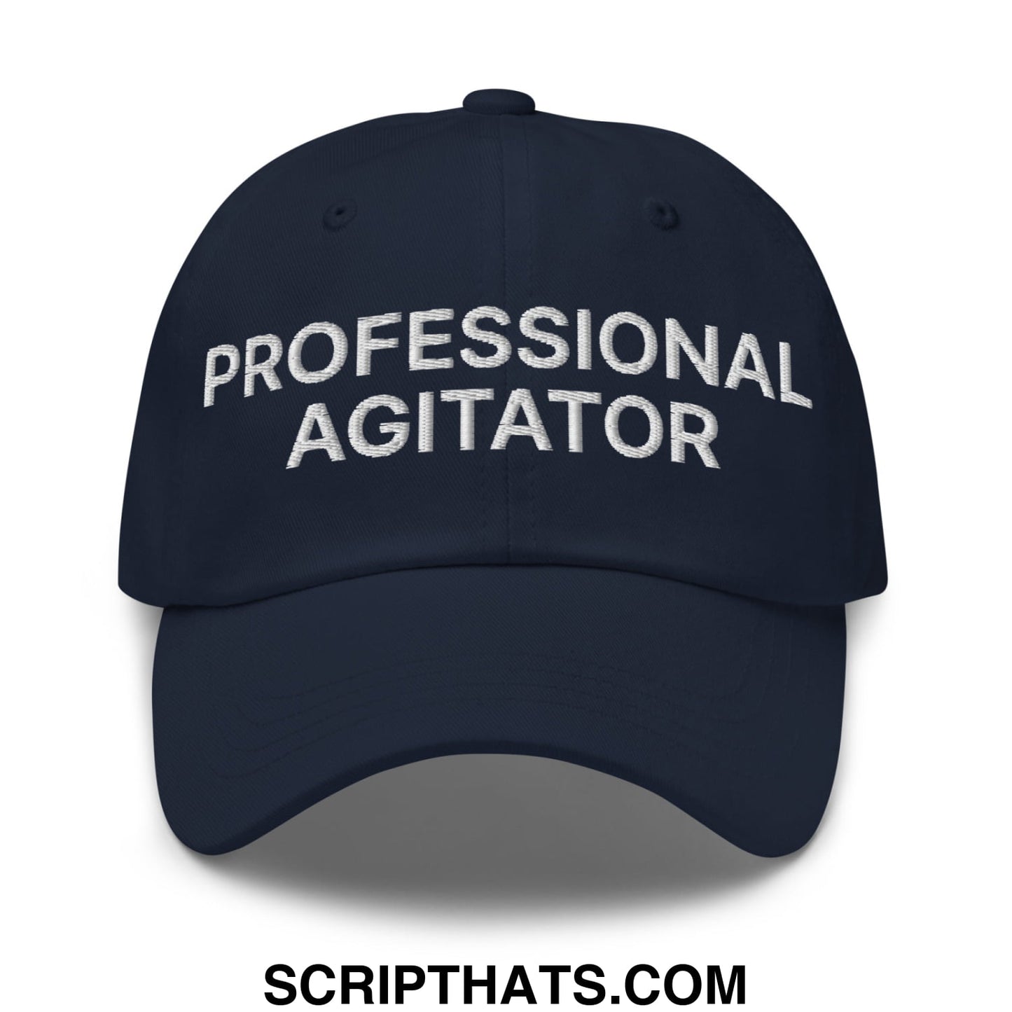 Professional Agitator Embroidered Unstructured Dad Hat Navy