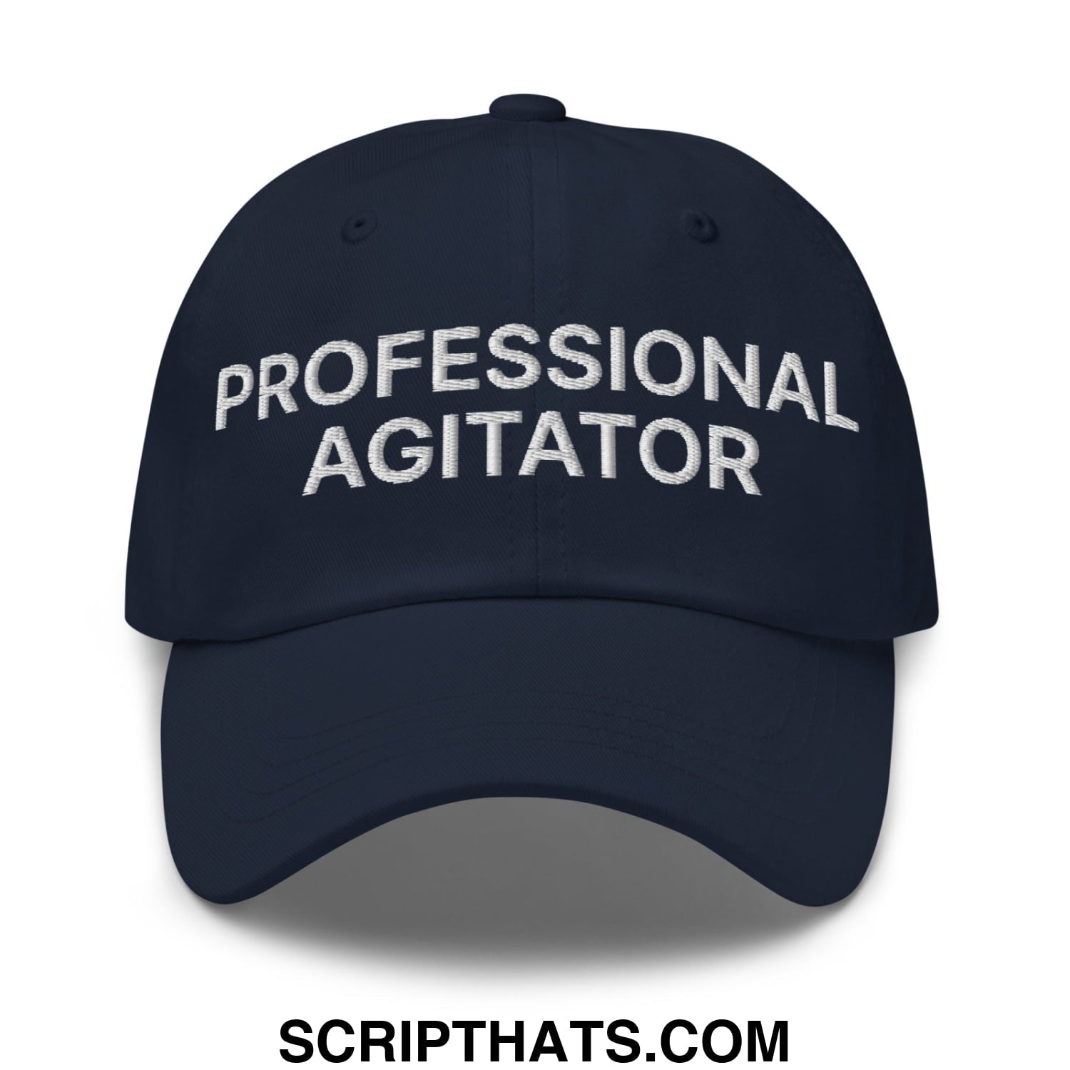 Professional Agitator Embroidered Unstructured Dad Hat Navy