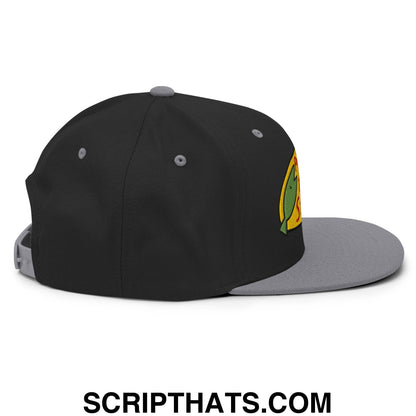 Professional Fish Store Embroidered Flat Bill Brim Snapback Hat Black Silver
