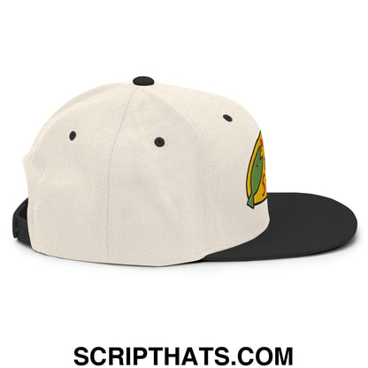 Professional Fish Store Embroidered Flat Bill Brim Snapback Hat Natural Black