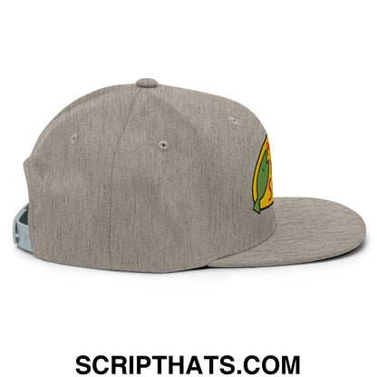 Professional Fish Store Embroidered Flat Bill Brim Snapback Hat Heather Grey