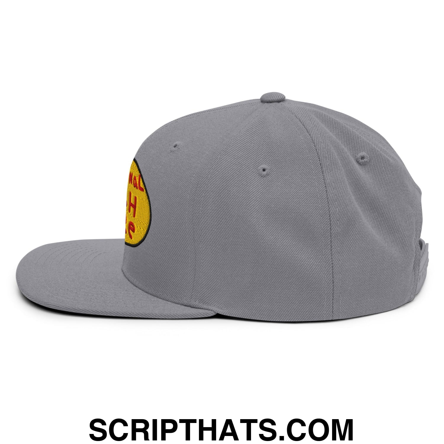 Professional Fish Store Embroidered Flat Bill Brim Snapback Hat Silver
