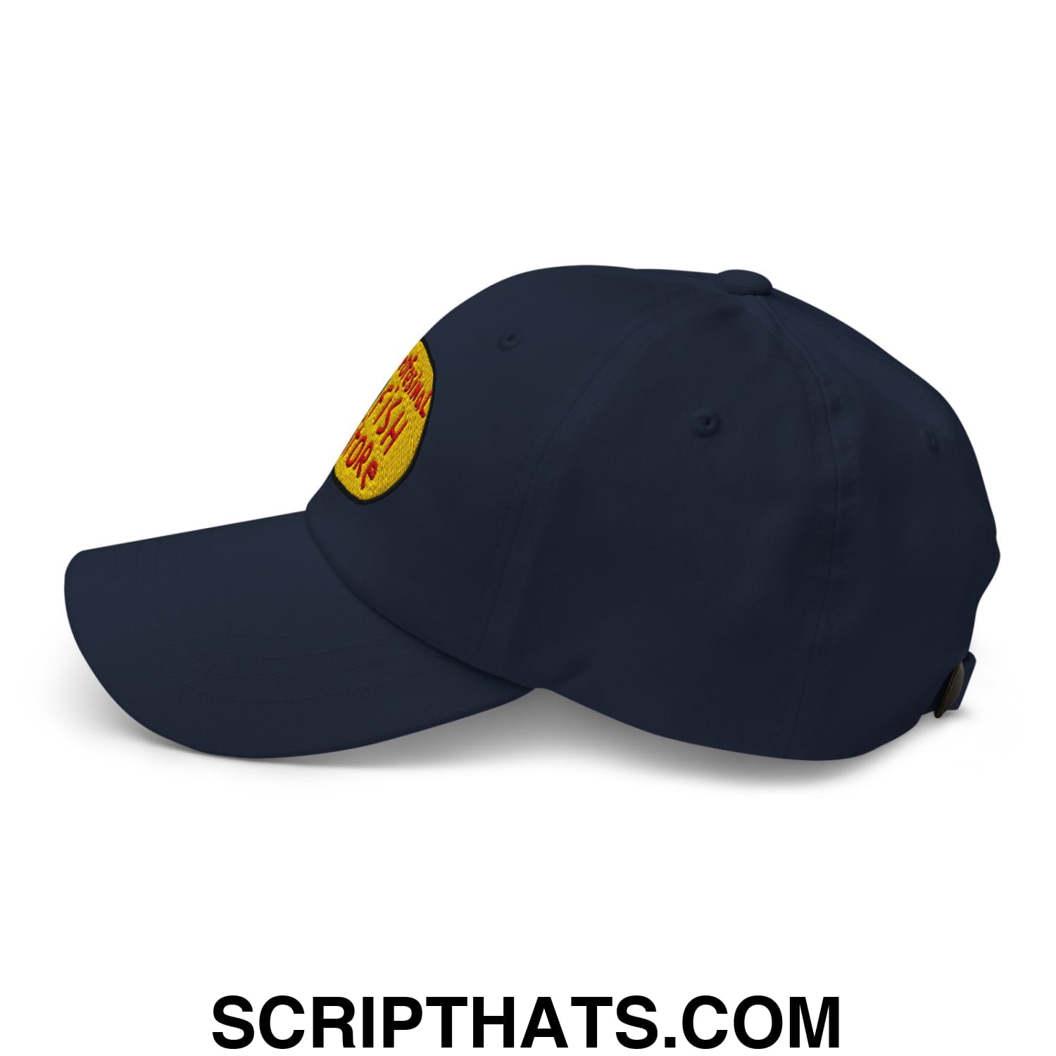 Professional Fish Store Embroidered Unstructured Dad Hat Navy