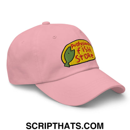 Professional Fish Store Embroidered Unstructured Dad Hat Pink