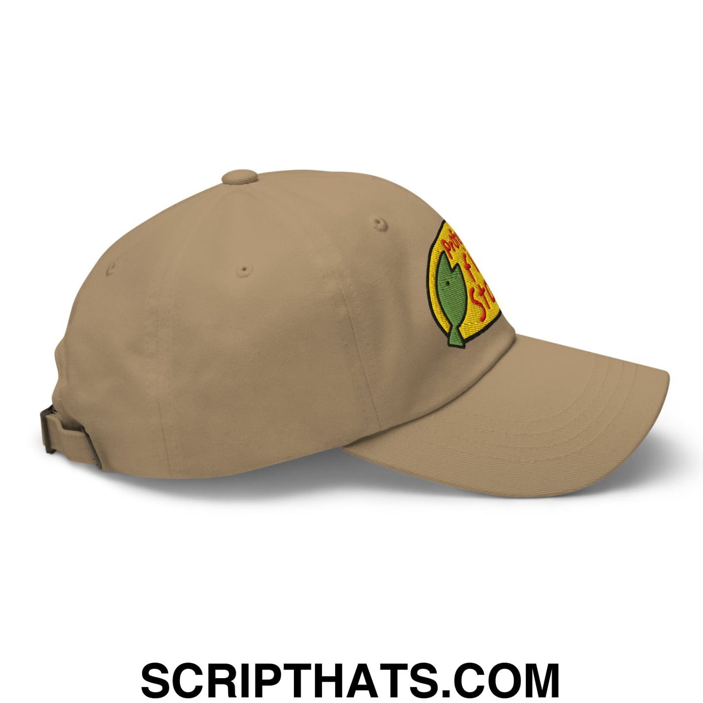 Professional Fish Store Embroidered Unstructured Dad Hat Khaki