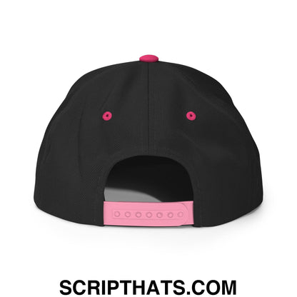 Protect Our National Parks Embroidered Flat Brim Bill Snapback Hat Black Neon Pink