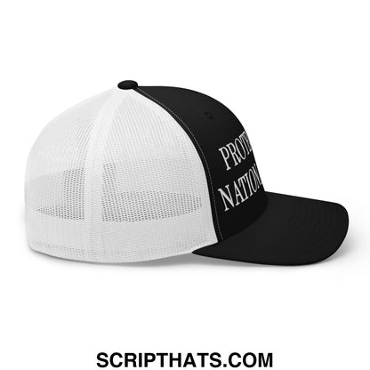 Protect Our National Parks Embroidered Mesh Trucker Hat Black White