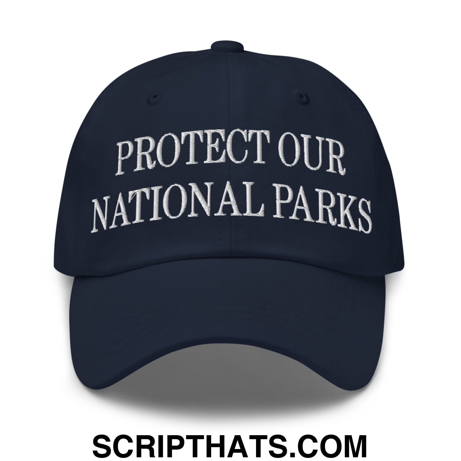 Protect Our National Parks Embroidered Unstructured Dad Hat Navy