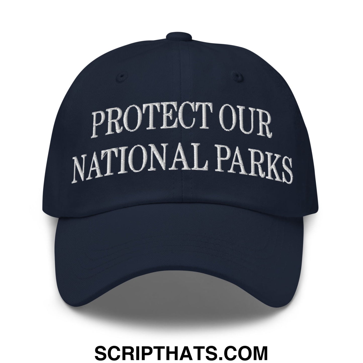 Protect Our National Parks Embroidered Unstructured Dad Hat Navy