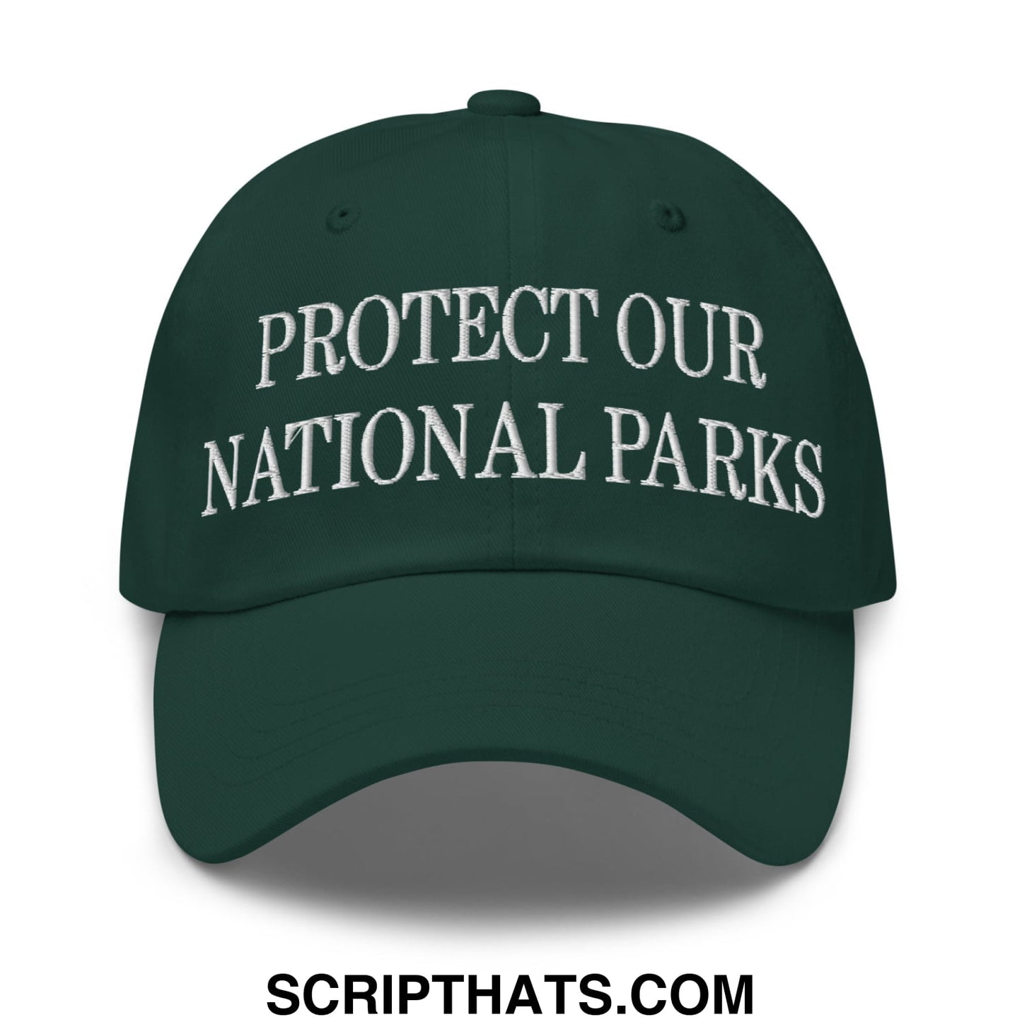 Protect Our National Parks Embroidered Unstructured Dad Hat Spruce
