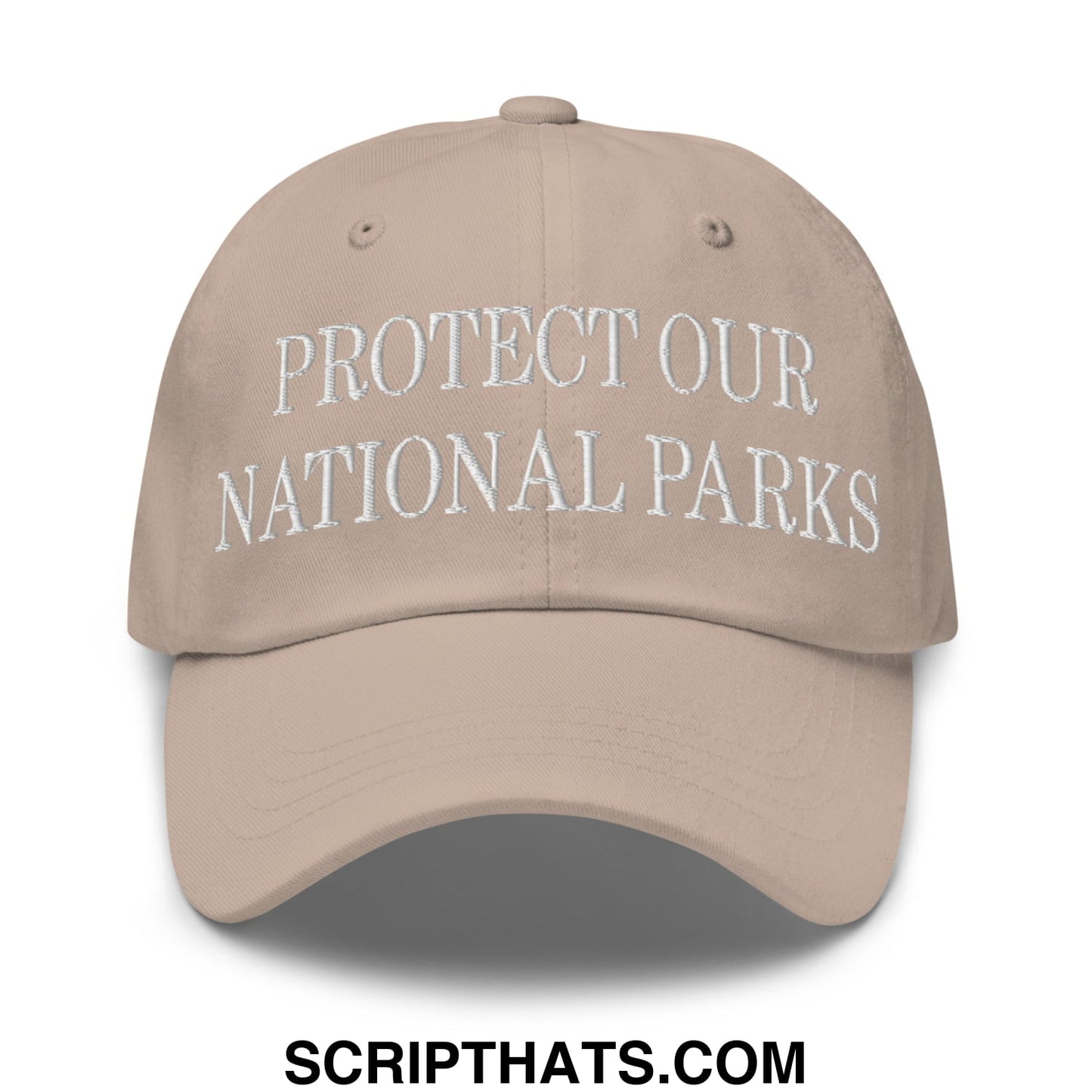 Protect Our National Parks Embroidered Unstructured Dad Hat Stone