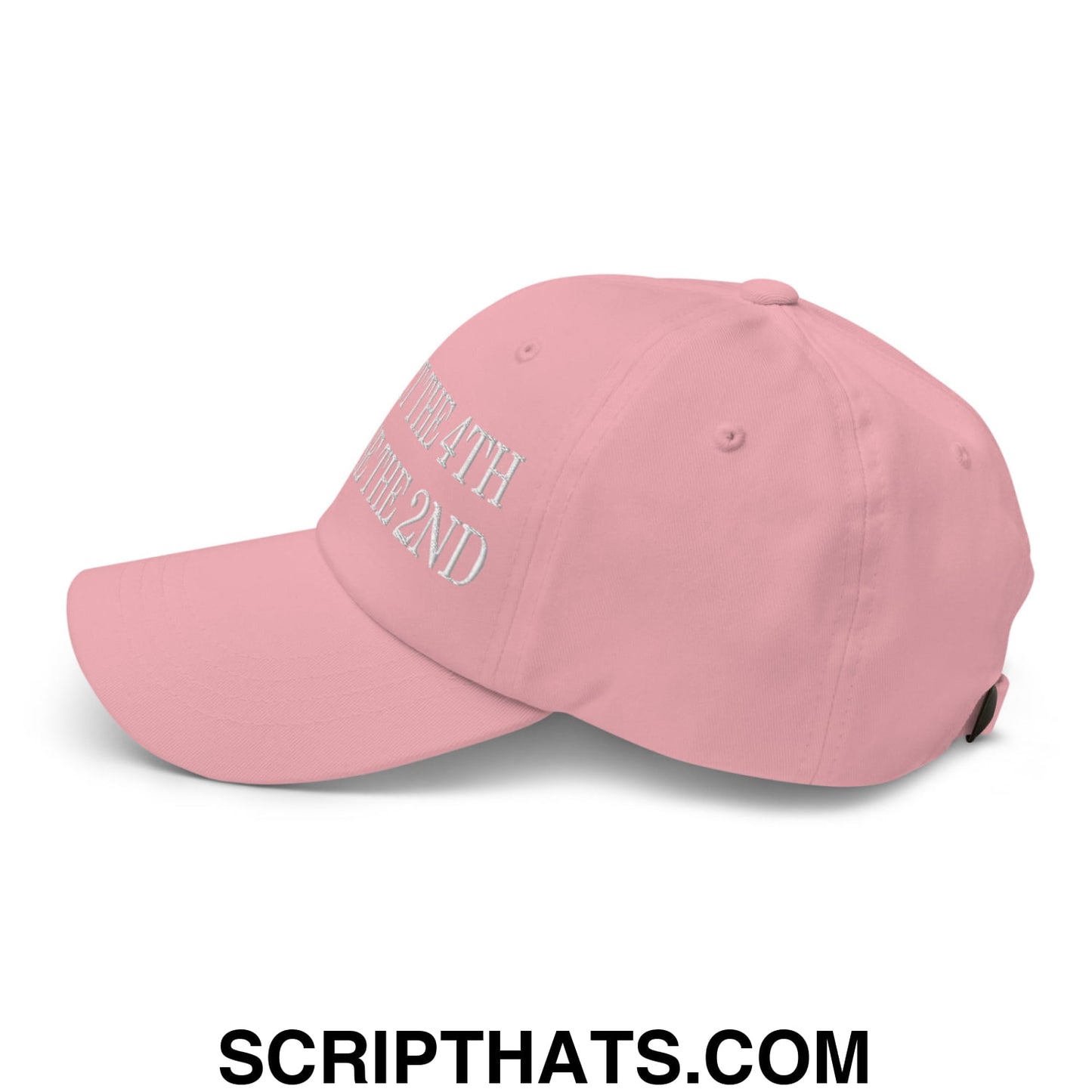 Protect The 4th Exercise The 2nd Embroidered Unstructured Dad Hat Pink