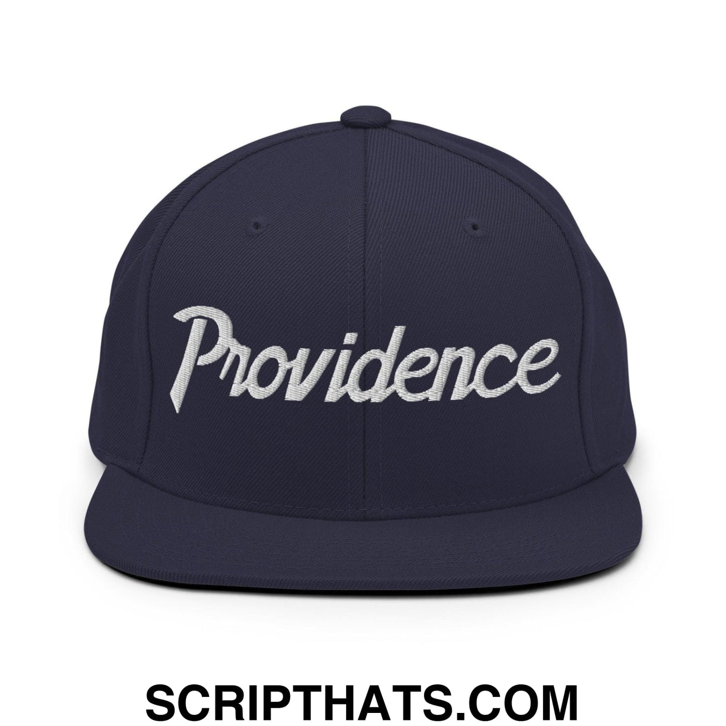 Providence Script Snapback Hat Navy