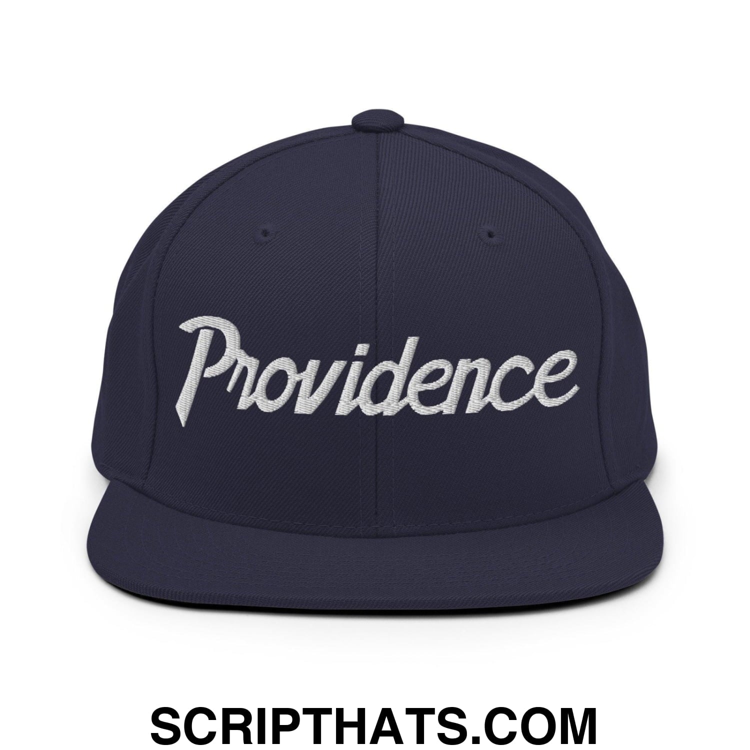Providence Script Snapback Hat Navy