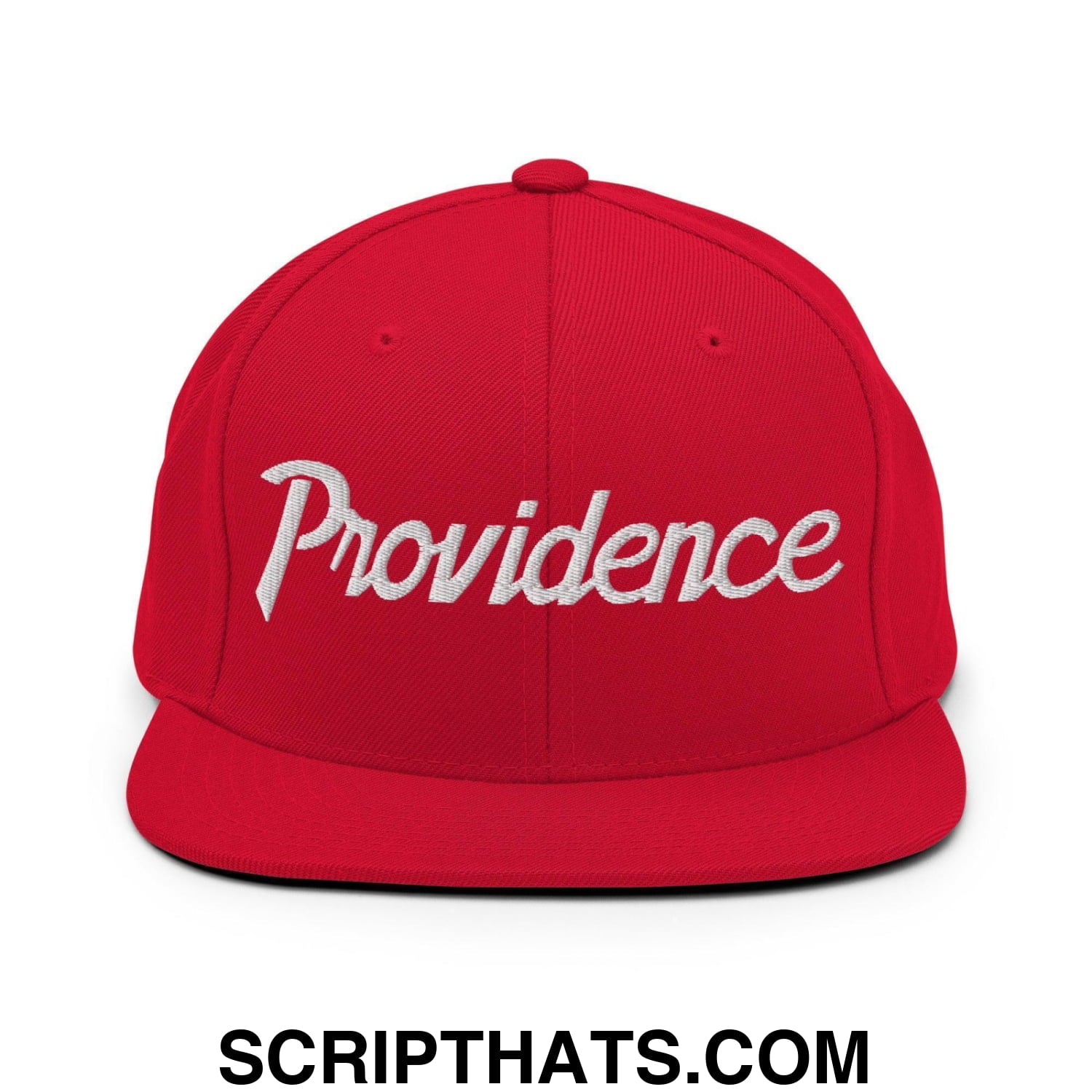 Providence Script Snapback Hat Red