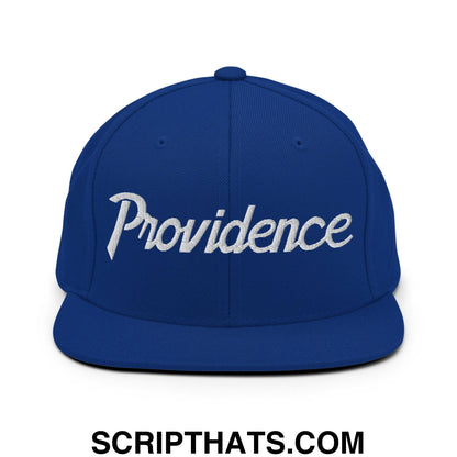 Providence Script Snapback Hat Royal Blue