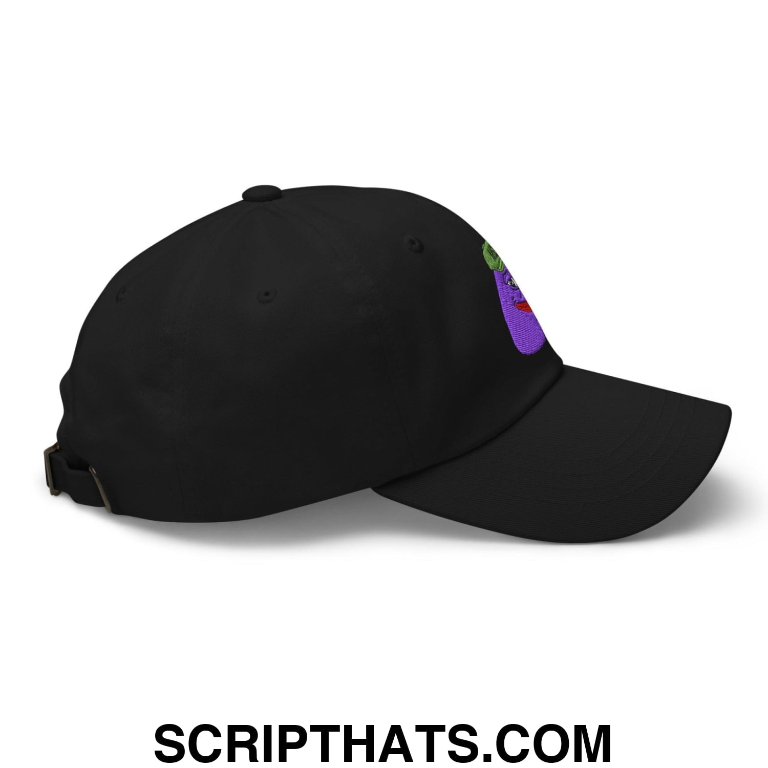 $PURPE Purple Pepe Embroidered Dad Hat Black