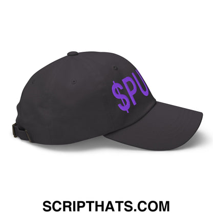 Purple Pepe $PURPE Embroidered Dad Hat Dark Grey