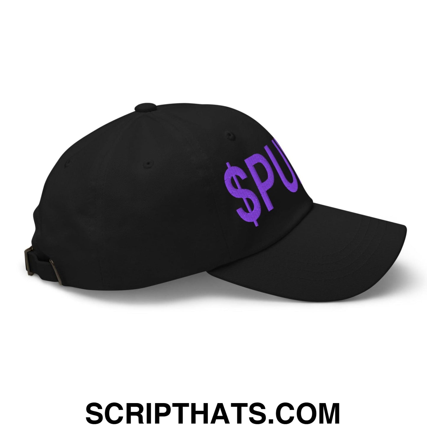Purple Pepe $PURPE Embroidered Dad Hat Black