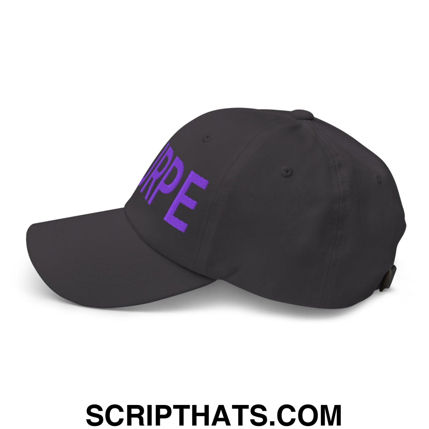 Purple Pepe $PURPE Embroidered Dad Hat Dark Grey