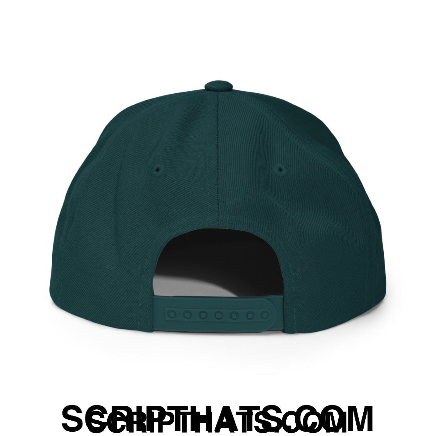 Put it on My Husband's Tab Embroidered Flat Brim Bill Snapback Hat Spruce