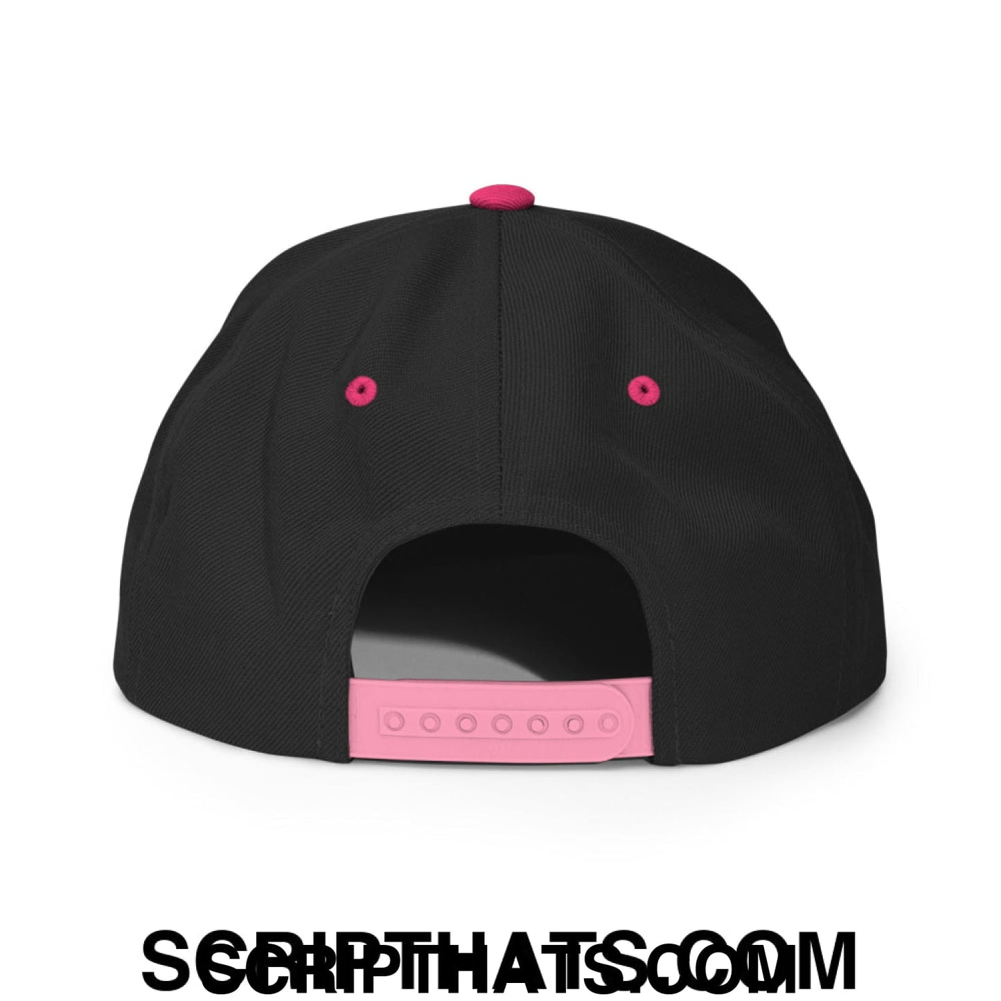 Put it on My Husband's Tab Embroidered Flat Brim Bill Snapback Hat Black