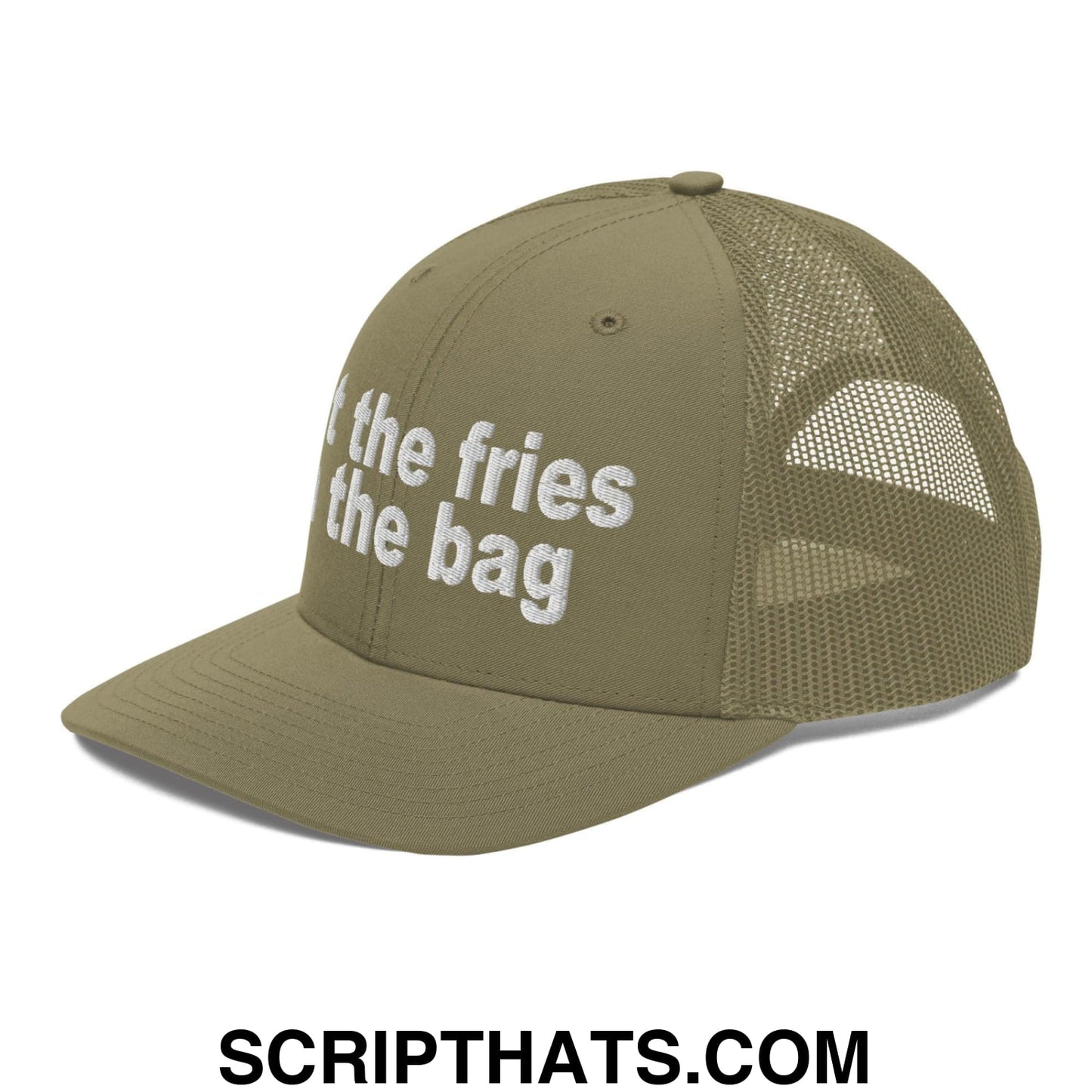 Put the Fries in the Bag Embroidered Classic Mesh Trucker Hat Loden
