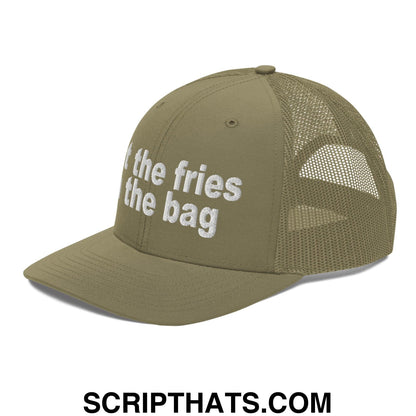 Put the Fries in the Bag Embroidered Classic Mesh Trucker Hat Loden