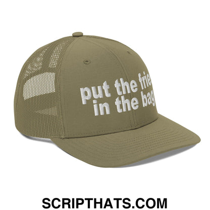 Put the Fries in the Bag Embroidered Classic Mesh Trucker Hat Loden