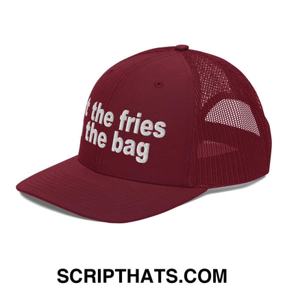 Put the Fries in the Bag Embroidered Classic Mesh Trucker Hat Cardinal