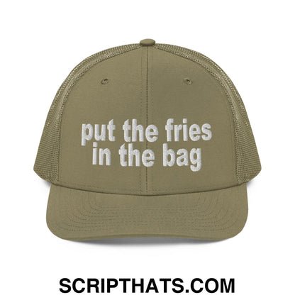 Put the Fries in the Bag Embroidered Classic Mesh Trucker Hat Loden