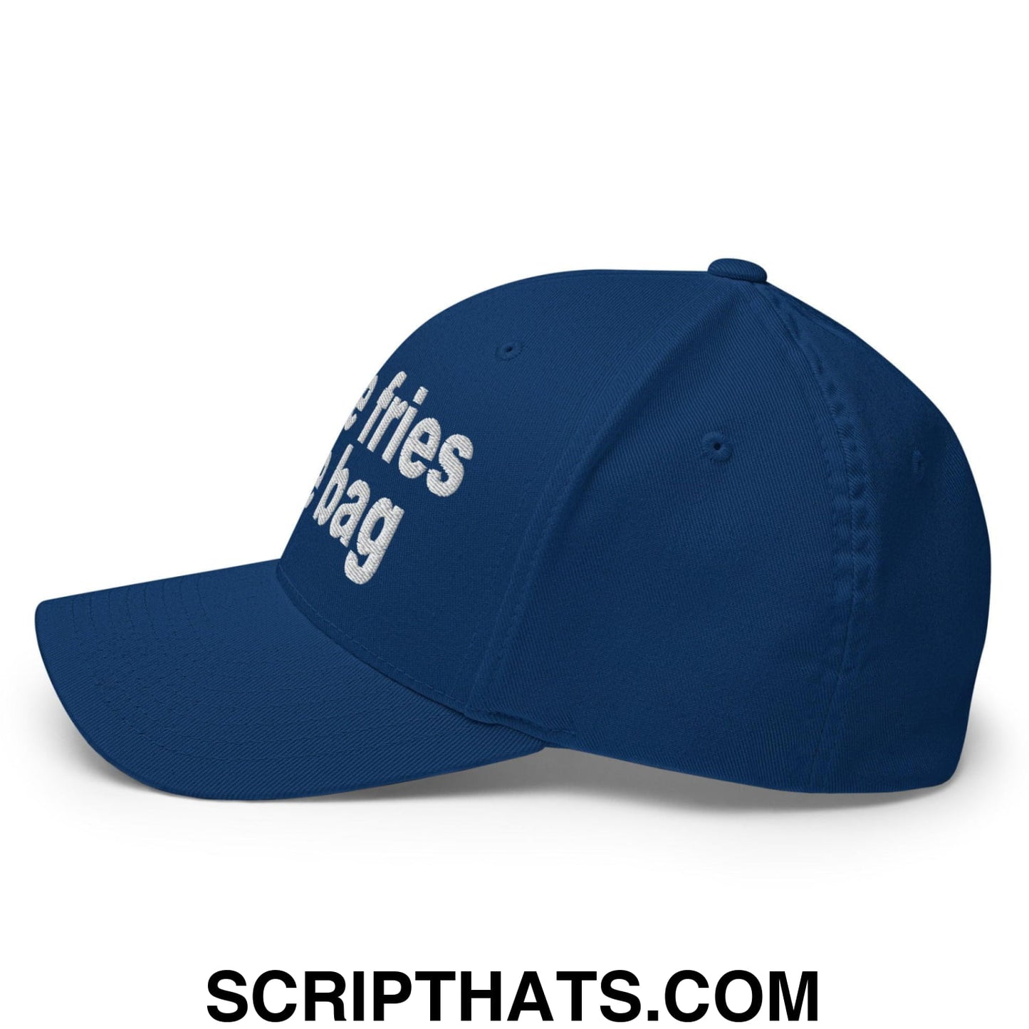 Put the Fries in the Bag Embroidered Stretch Fit Baseball Hat Royal Blue