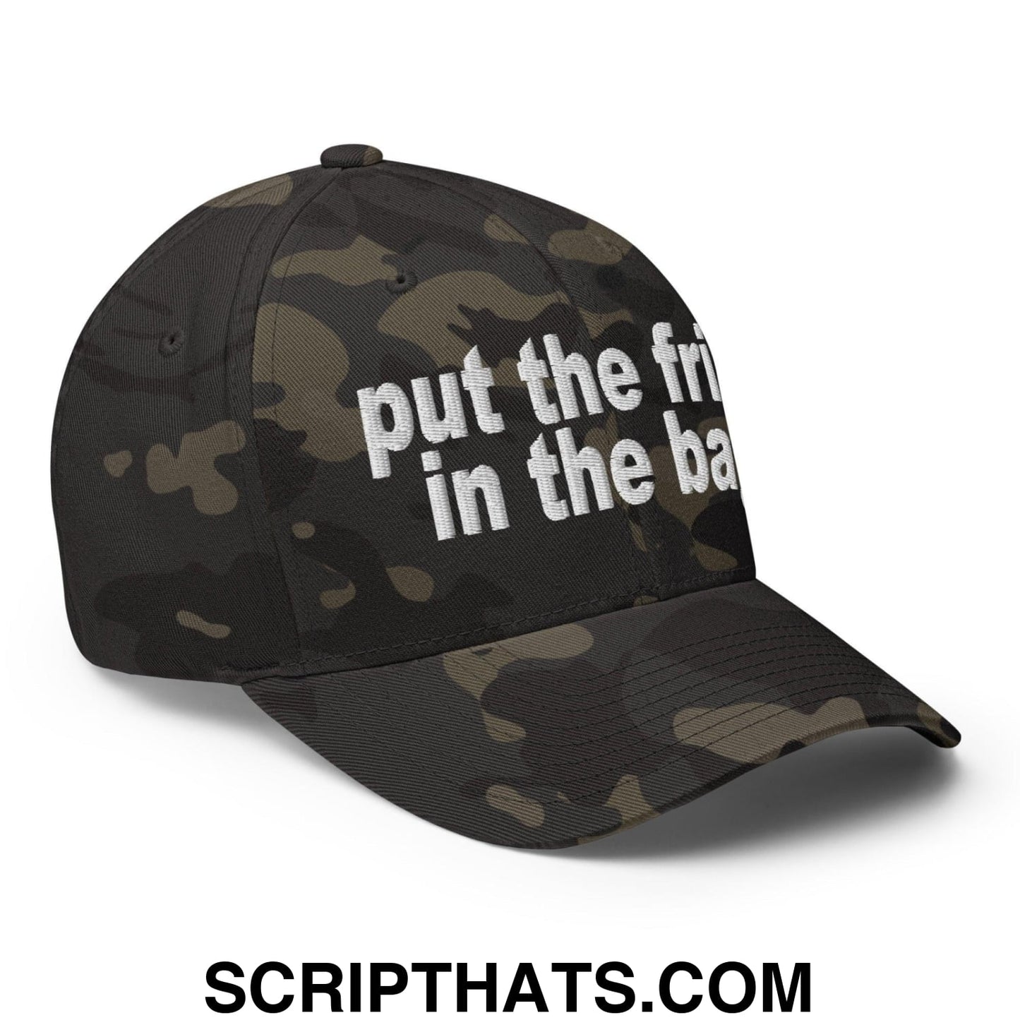 Put the Fries in the Bag Embroidered Stretch Fit Baseball Hat Multicam Black