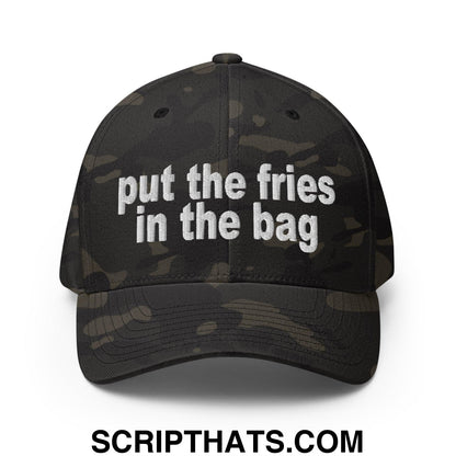 Put the Fries in the Bag Embroidered Stretch Fit Baseball Hat Multicam Black