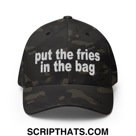 Put the Fries in the Bag Embroidered Stretch Fit Baseball Hat Multicam Black