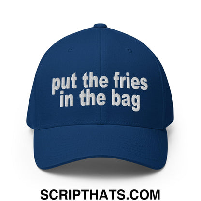 Put the Fries in the Bag Embroidered Stretch Fit Baseball Hat Royal Blue