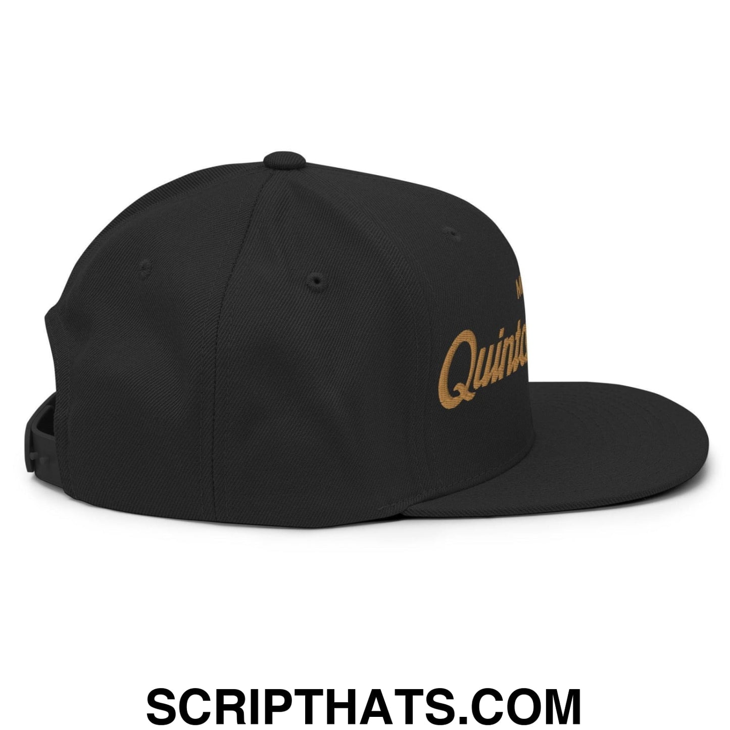 Quintana Roo Mexico Gold Vintage Sports Script Snapback Hat