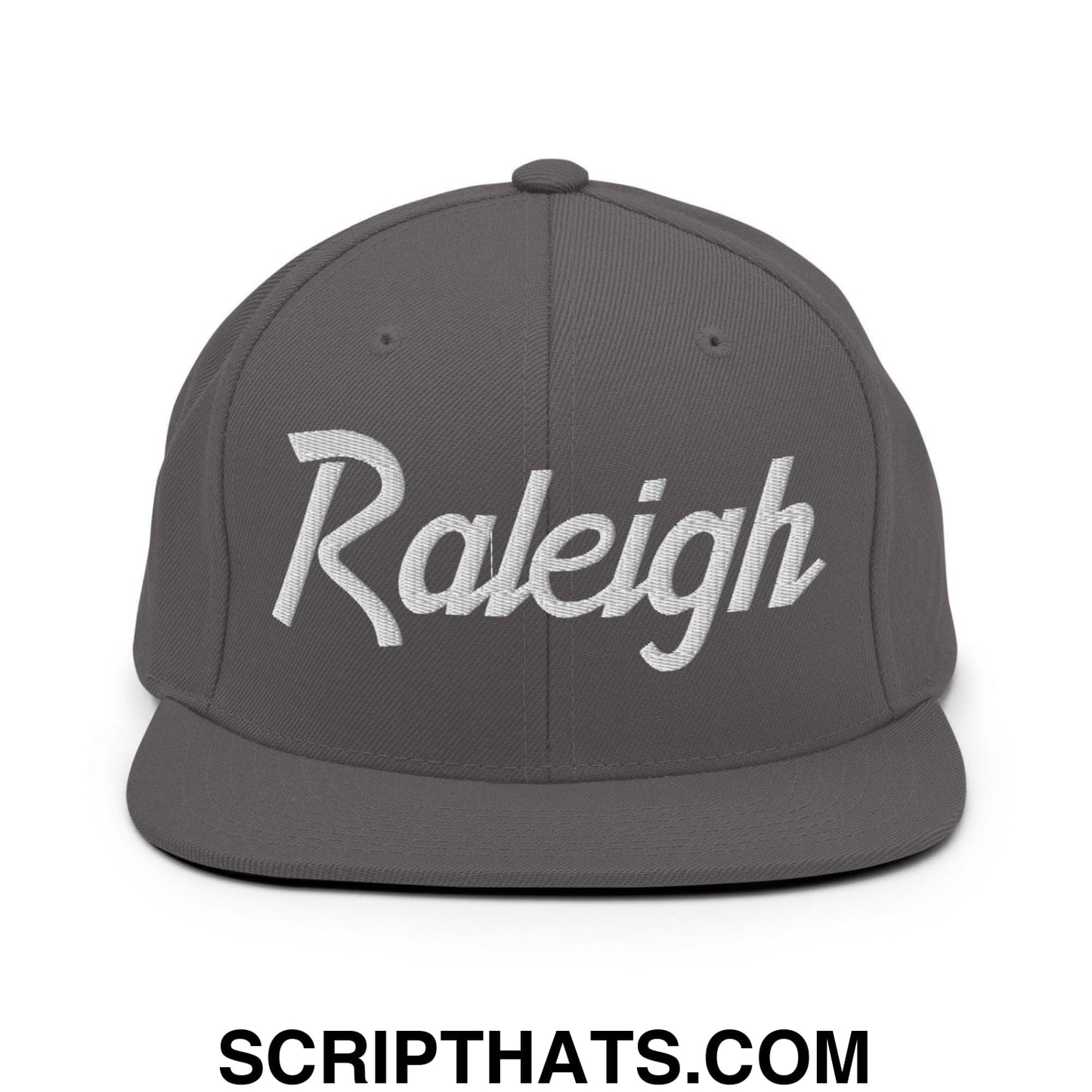 Raleigh Script Snapback Hat Dark Grey