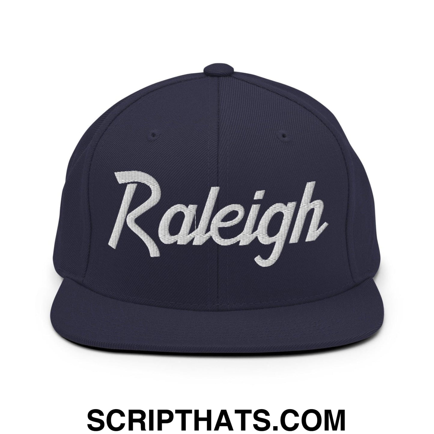 Raleigh Script Snapback Hat Navy