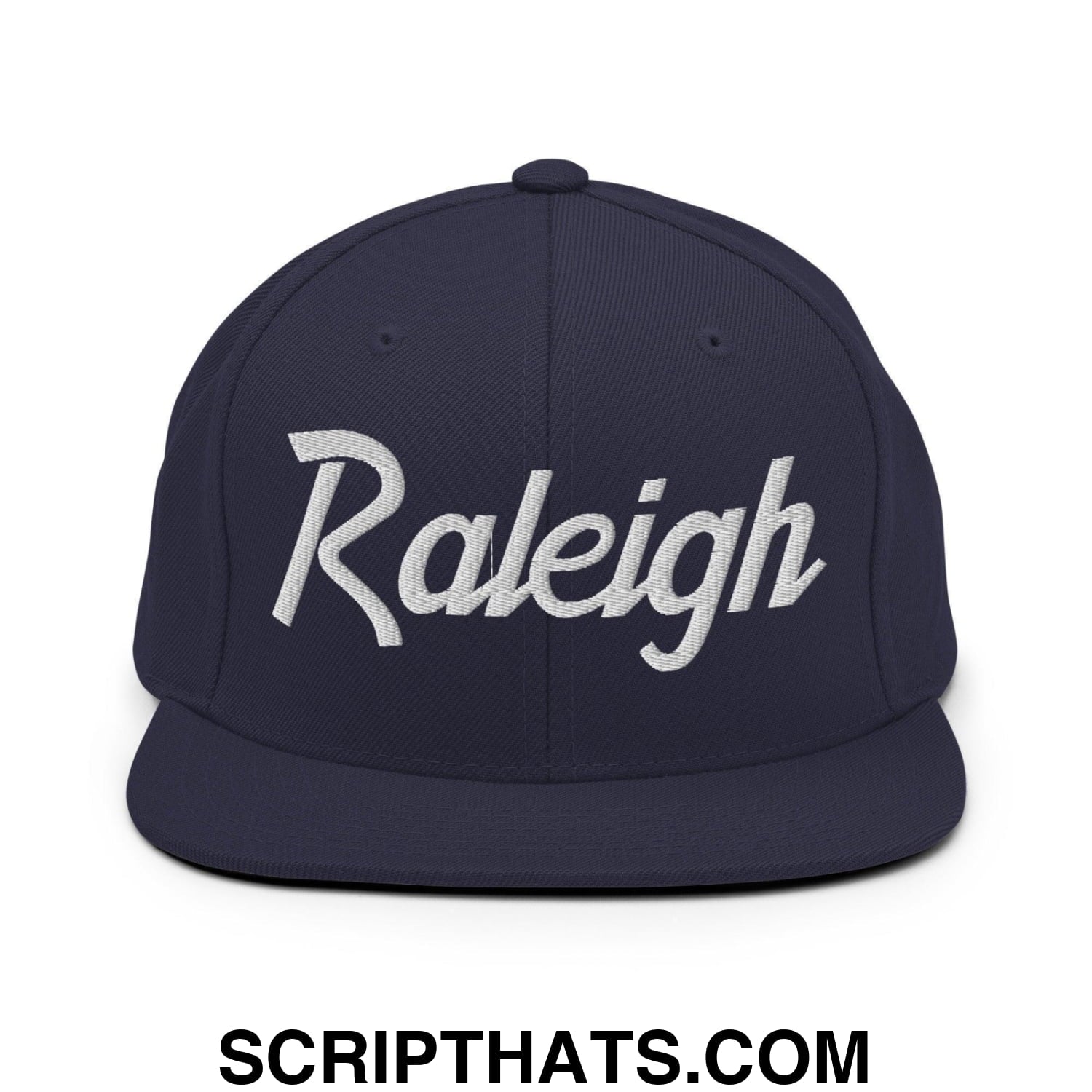 Raleigh Script Snapback Hat Navy