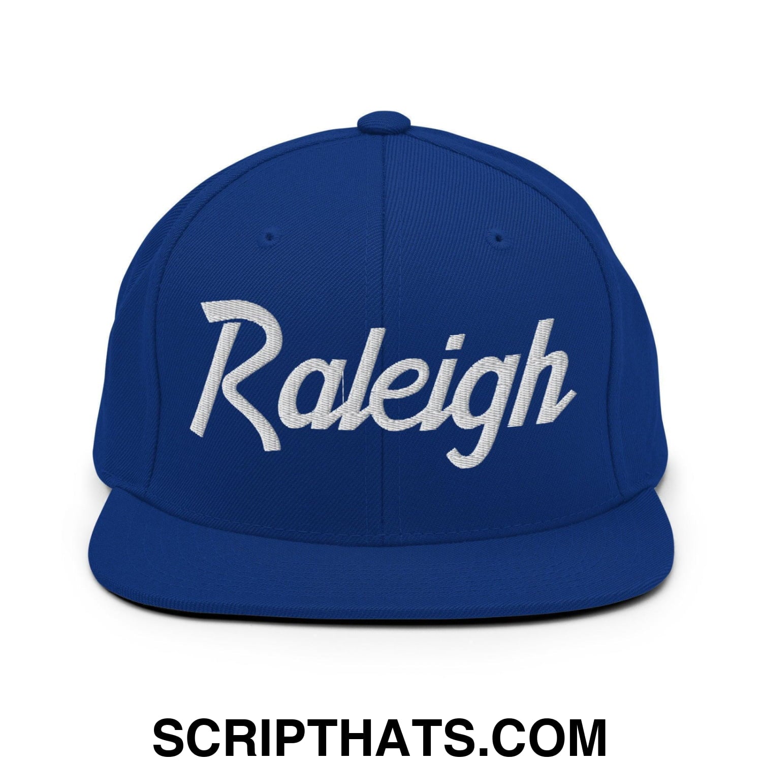 Raleigh Script Snapback Hat Royal Blue