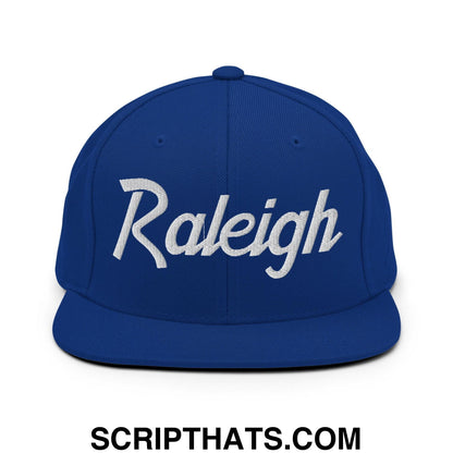 Raleigh Script Snapback Hat Royal Blue
